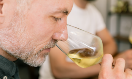 œnologie - homme testant le vin