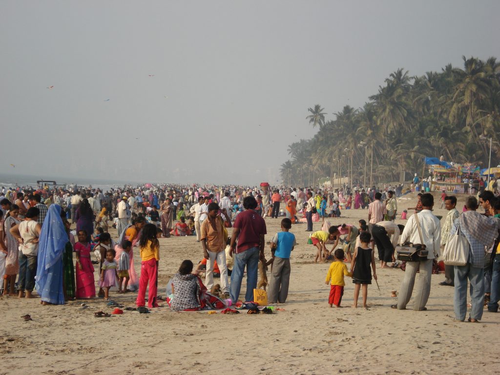 Plage de Juhu à Mumbai